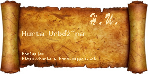 Hurta Urbána névjegykártya